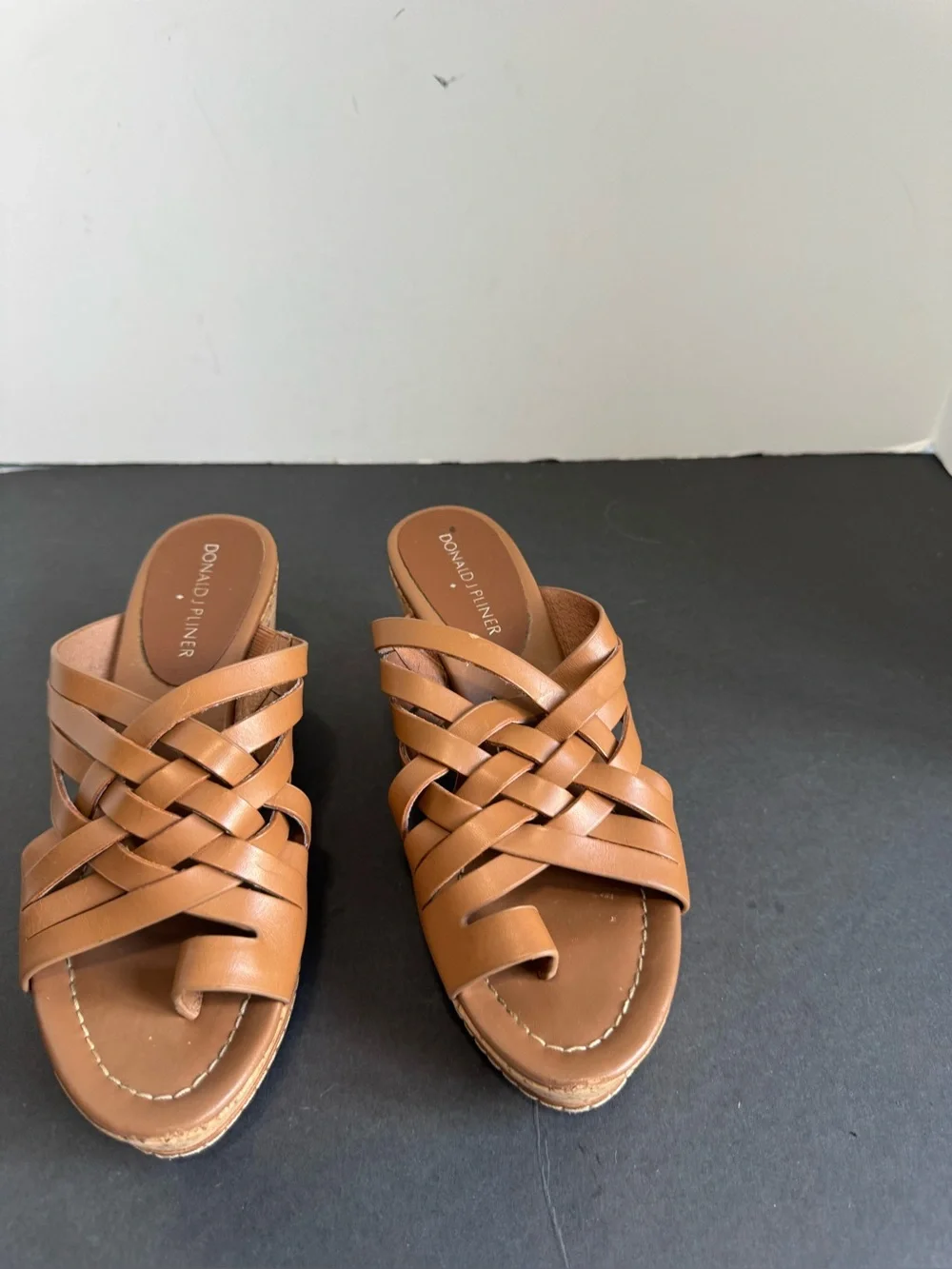 Donald Pliner multi-strap wedge sandals Size 6M